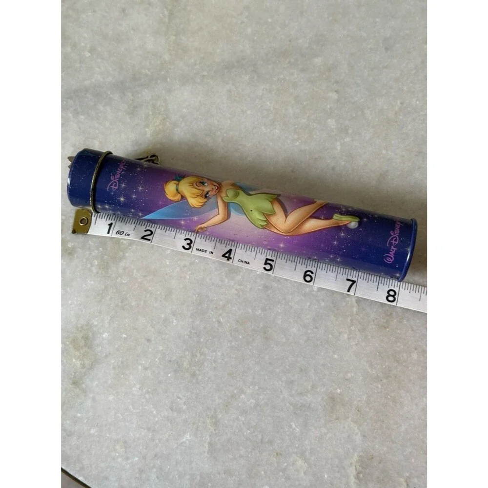Disneyland Parks Tinker Bell Pencil Holder Straw Case with Fairy Charm Vintage